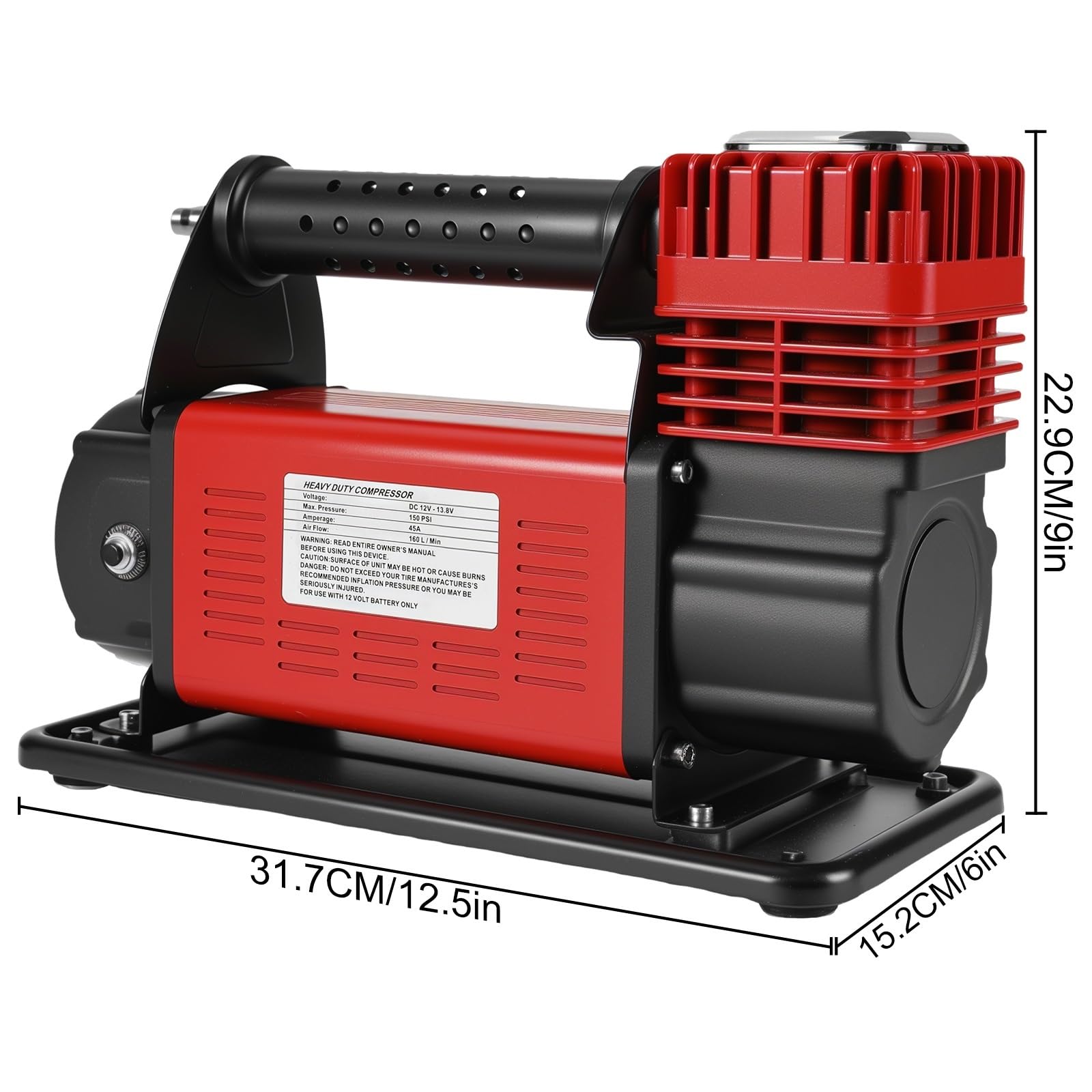 pompka do opon Inflator opon Kompresor Sprężarka powietrza Dwucylindrowa pompa powietrza 150PSI do samochodów ciężarowych Pasuje do samochodów i rowerów Przenośne kompresory powietrza