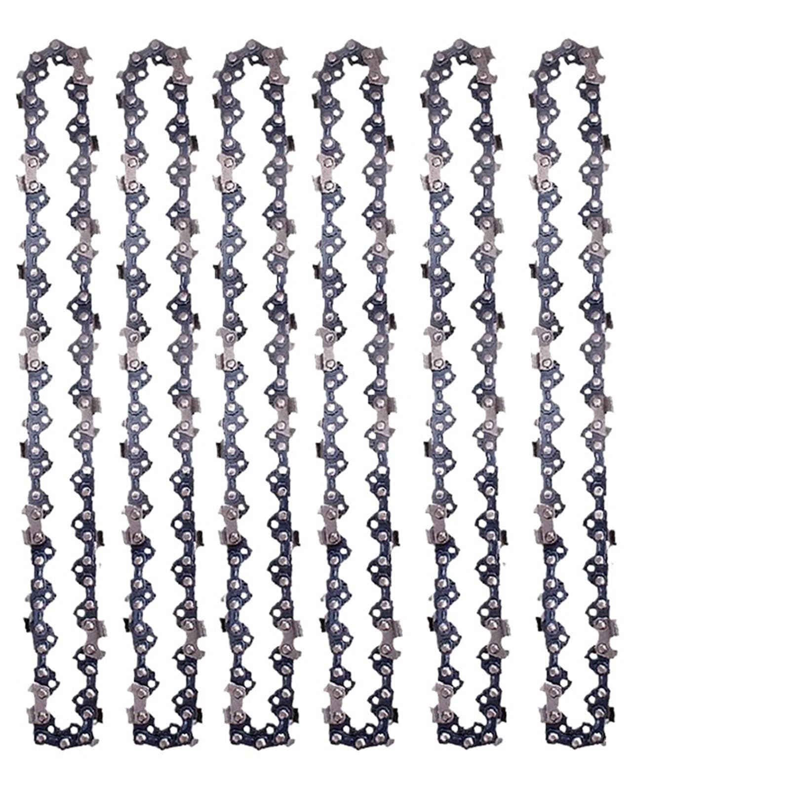 Cadena Motosierra Motosierra de cadena de 16 "pulgadas, calibre de 3/8" LP .050 ", 55 eslabones de transmisión, semicincel, repuestos de motosierra eléctrica a gasolina, poda de registro(6x Chain)