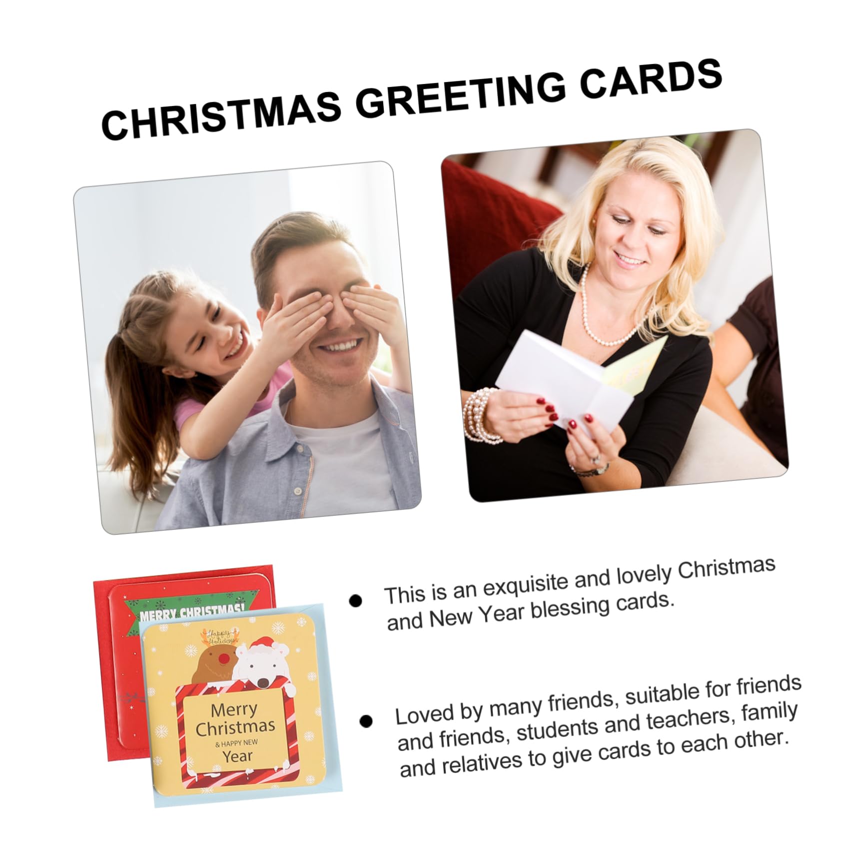 6 Set Di Biglietti Di Auguri Natalizi in Grandi Quantità 50 Biglietti Carta Speciale Design Di Babbo Natale Albero Di Biglietti Di Auguri Festivi Per Il Anno