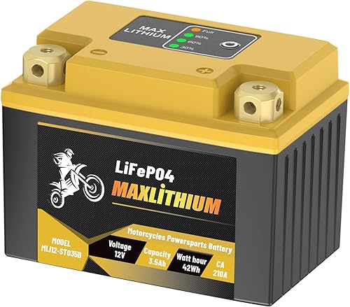 YTX4L-BSYTX5L-BS Batería de litio para deportes de motor de 12 V 3.5 Ah 210 CA con protección contra sobrecarga y sobrecarga Smart BMS,