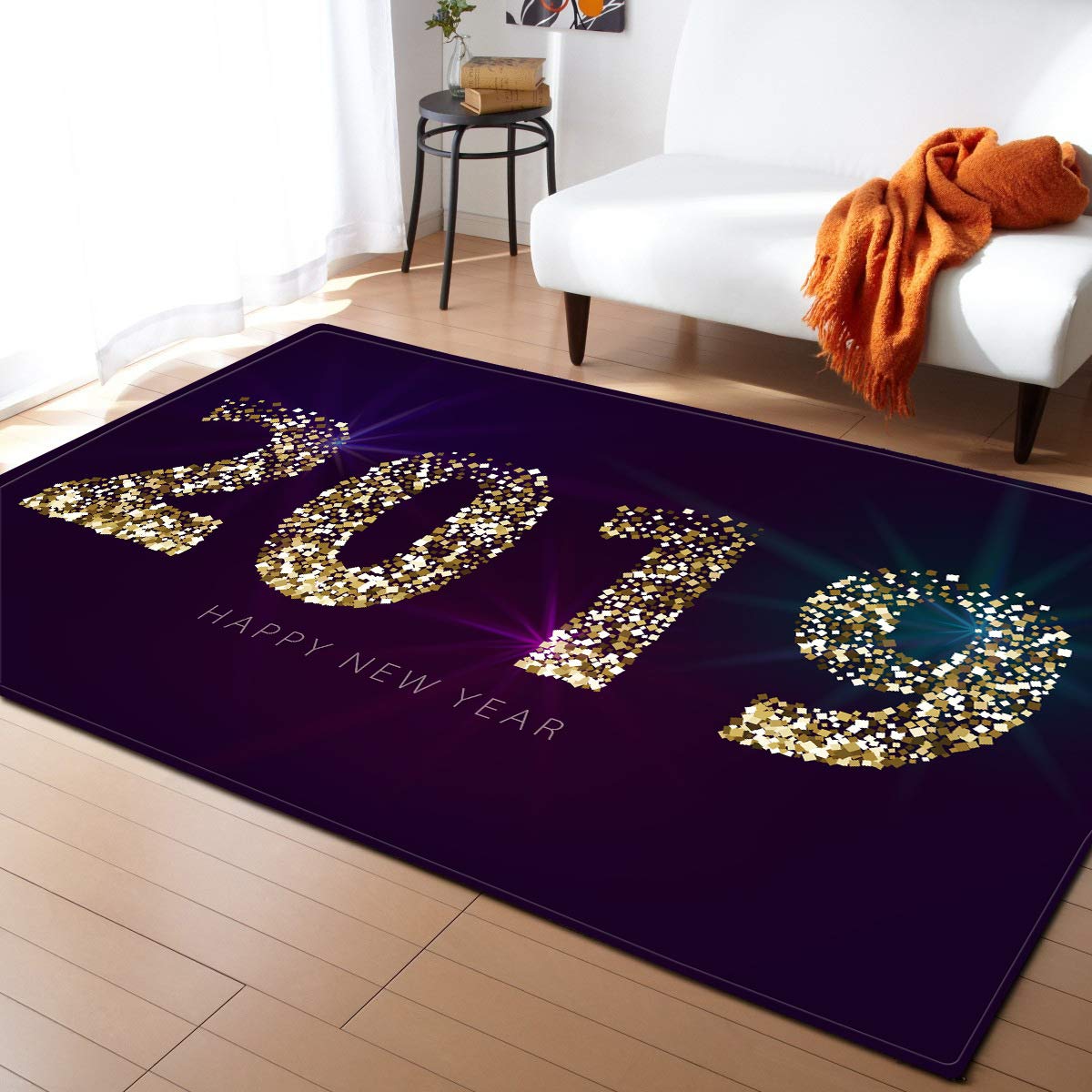 Tapis de salon flanelle rampant pour bébé qui protège du sol froid