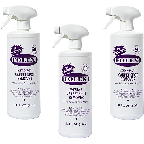 FOLEX Instant Carpet Spot Remover, 32oz, Pack of 3