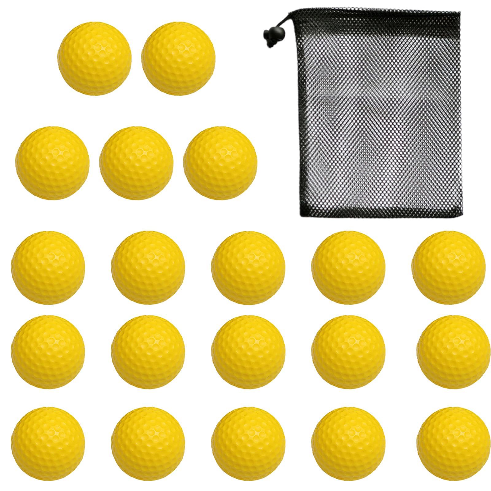 CVNRCLP 12 Pack Golf Practice Balls, Soft Elastic Foam Dimpled Training Balls for Indoor/Outdoor Swing Practice