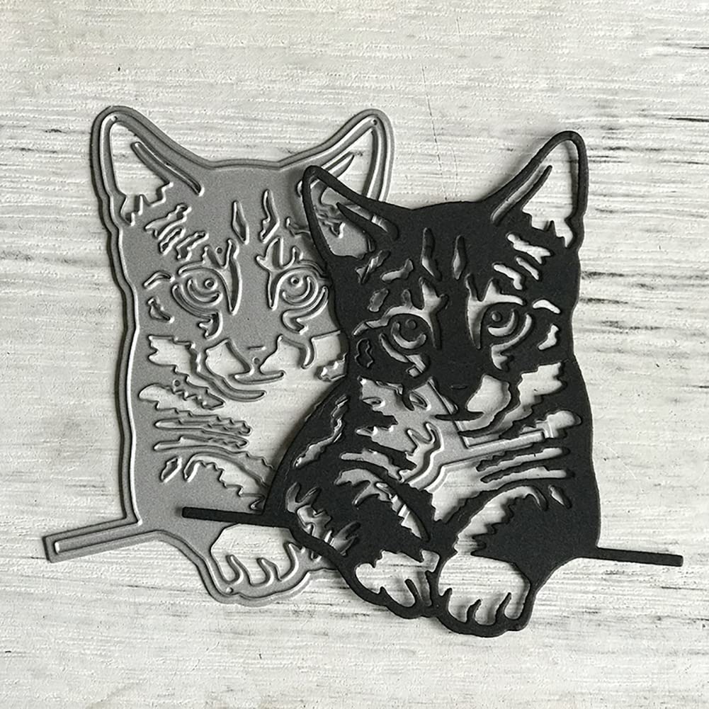 Set De Matrices De Découpe Métal Animaux/Chats - 9 Formes + 1 Bordure Octogonale, Pour Cartes, Album, DIY - 3