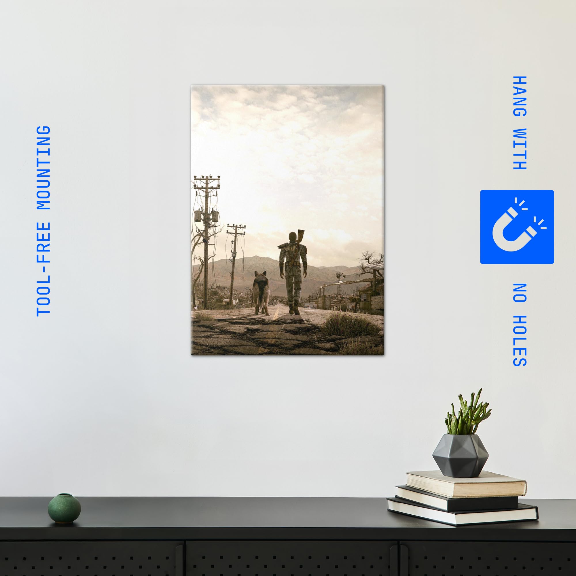 Displate - Poster In Metallo - Montato a Magnete - Fallout - The Road