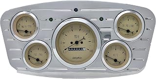 Compatible with 1933 1934 Ford Car 5 Gauge Dash Cluster Panel Set Mechanical Tan