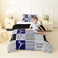 Vista 56 de Erosebridal Juego de ropa de cama personalizado con diseño de carrera de barril, colcha occidental a cuadros, juego de edredón con estrellas