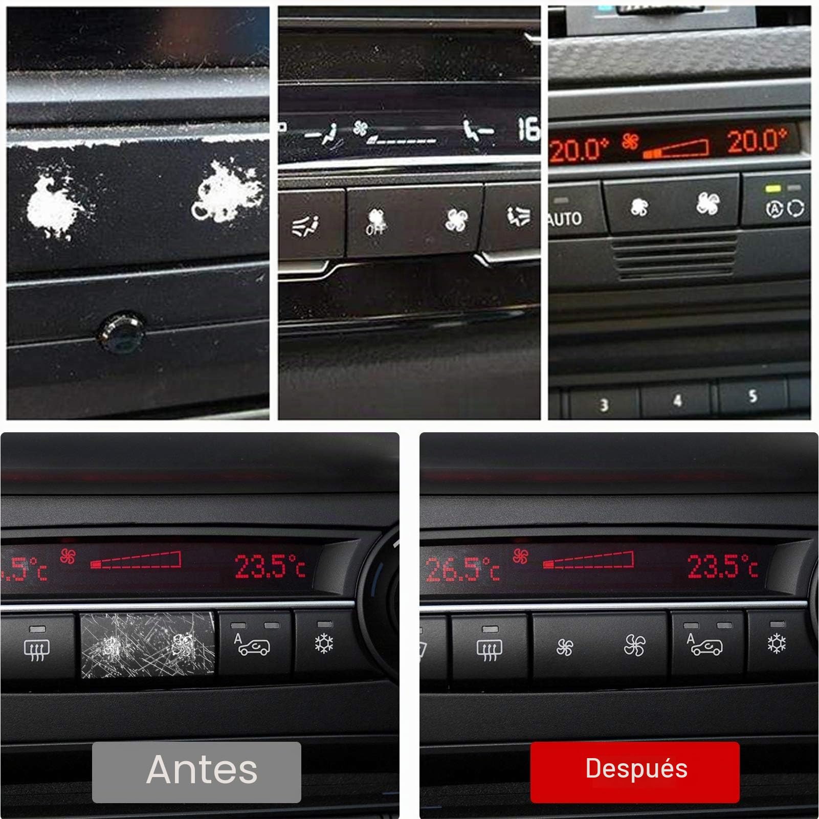 TTCR-II A/C Climate Control Panel Fan Speed Button Cover para X5 E70/X6 E71 | Cubierta de botón velocidad ventilador del panel de control del clima compatible con BMW X5 E70 2006-2013,X6 E71 2007-2014