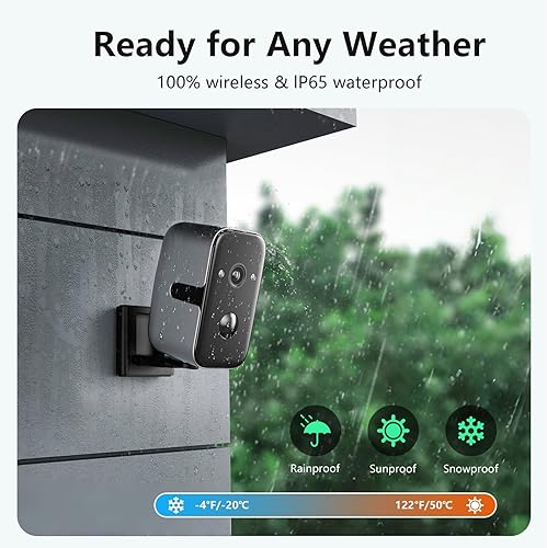 Miniatura 4 de Cámaras de seguridad inalámbricas para exteriores, cámara magnética WiFi 5G para mascotasbebé, 2K Pan giratorio 180 Sirena interior Cámaras para el