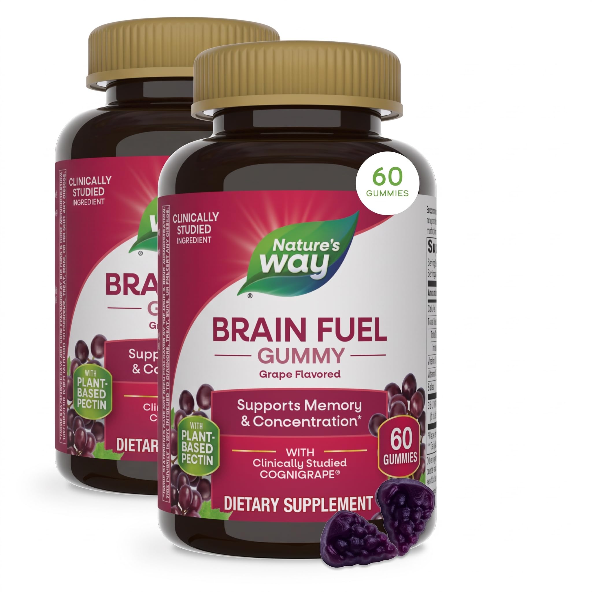 Nature's Way Brain Fuel Gummies, Cognigrape, Focus & Memory Support*, 60 ct — Amazon image 9