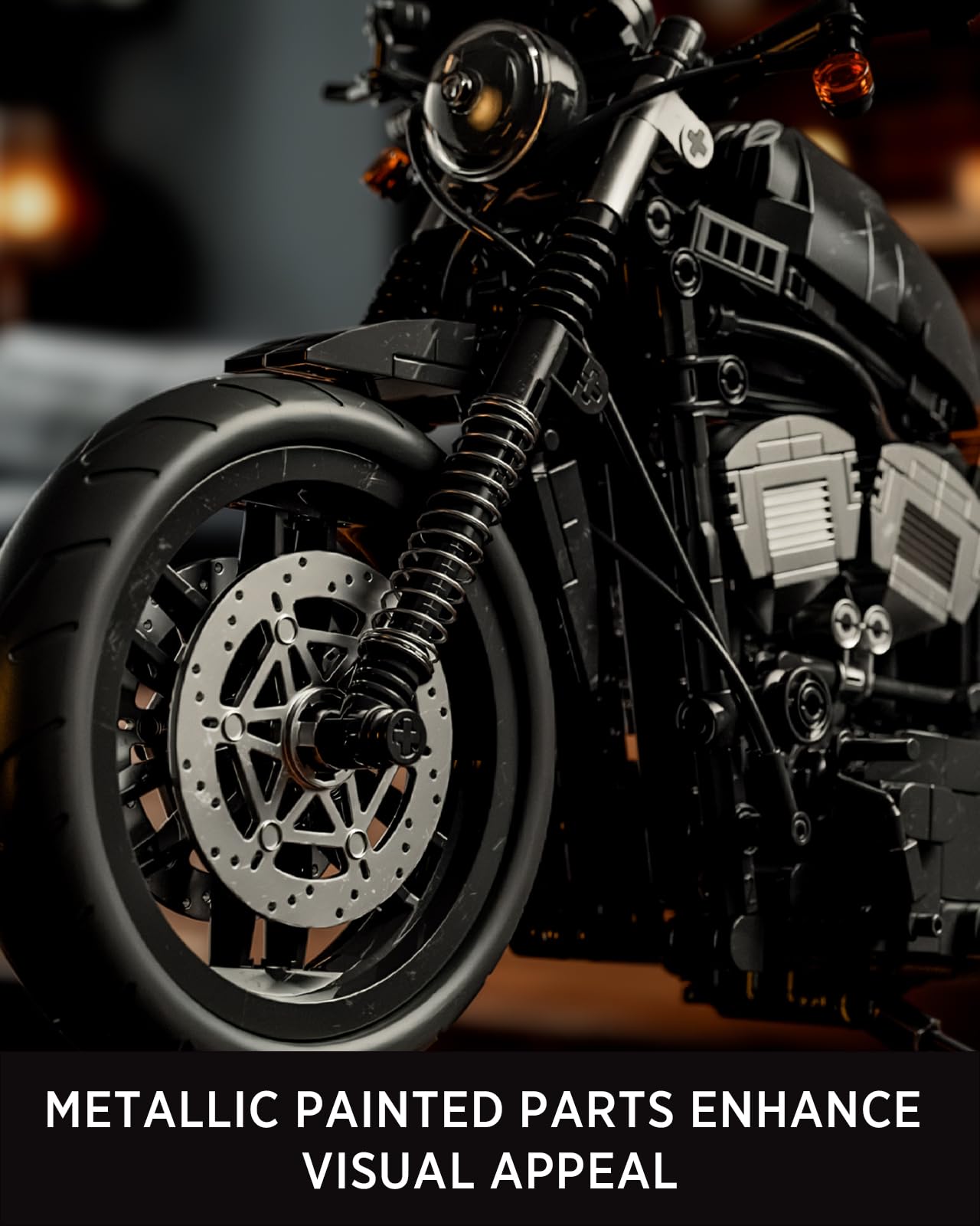 Nifeliz Motorrad IRON 83 zestaw do budowy modelu dla dorosłych, klasyczny zestaw klocków budowlanych do budowania i wystawiania motocykla, prezent (827 elementów, NF10342)