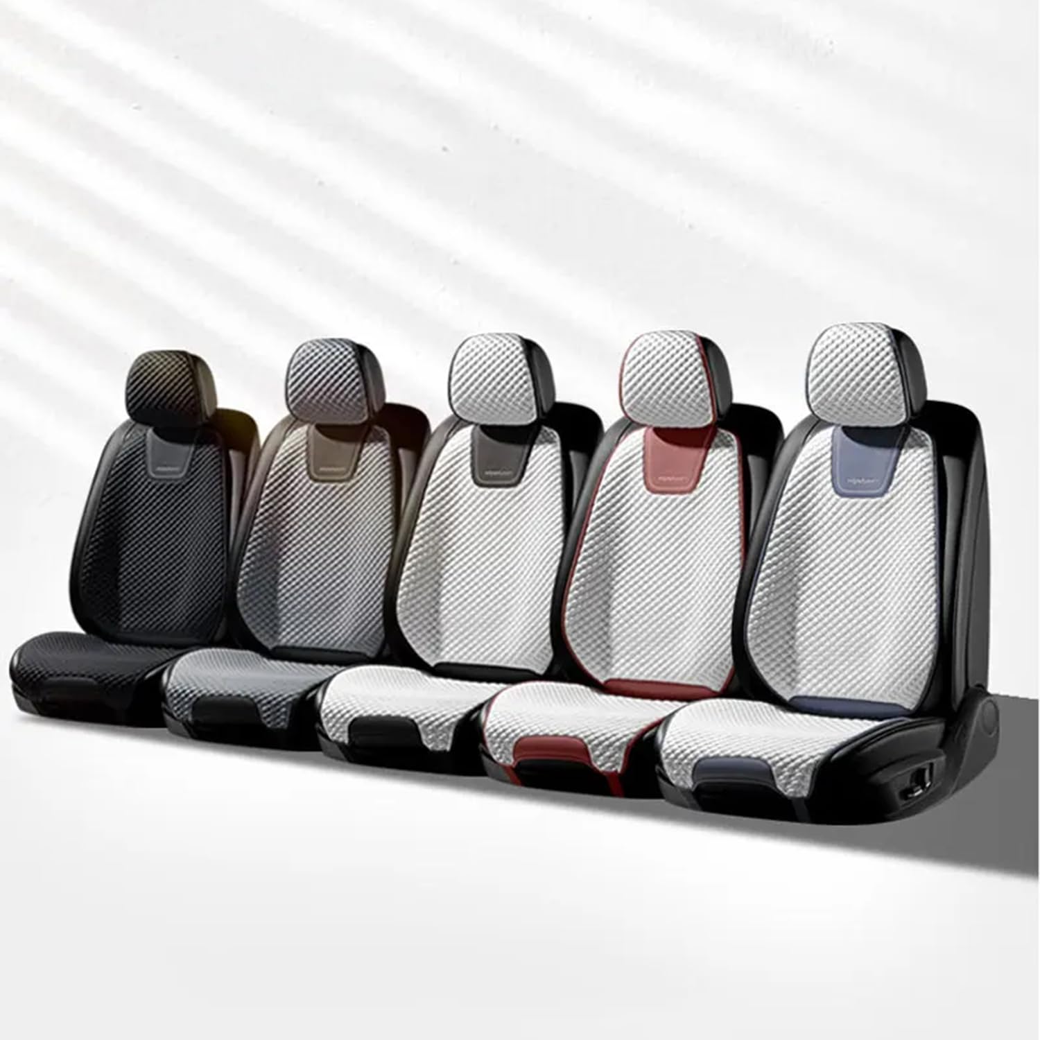 Juego Completo de Fundas para Asientos de Coche para Dacia Sandero Stepway 3.Gen 2.Gen 2012 2013 2014 2015 2016-2025,fría,Transpirable para el Verano.,A-White