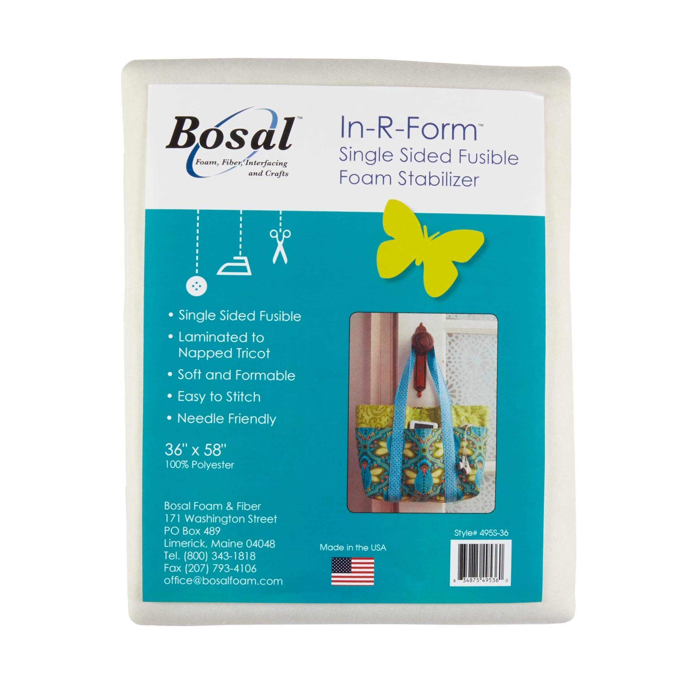 Bosal R-Form Single Sided Fusible 1 Yard Foam Stabilizer, Each, Blank
