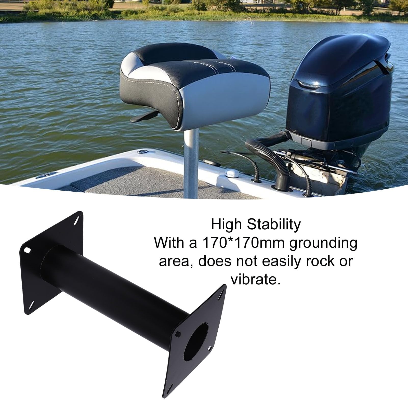 Cocoarm Piedistallo per Sedile per Barca, Supporto per Base Gamba Tavolo in Lega di Acciaio, Altezza 330 Mm per Yacht, Barche e Ponti di Pontoni