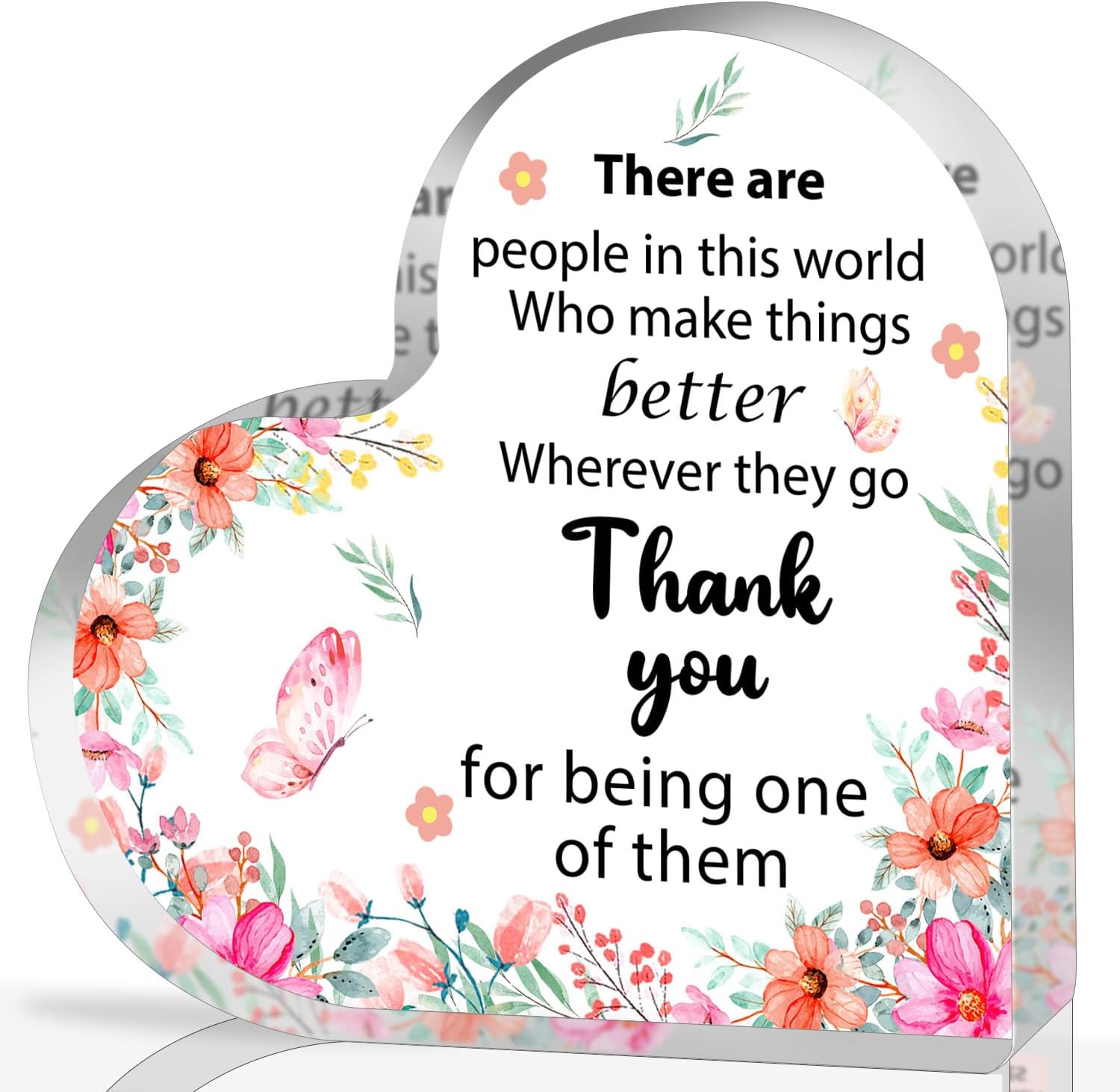 Ewong Inspirational Acrylic Heart Sign - Thank You Gift For Women, Teacher, Nurse, Friend - View #8