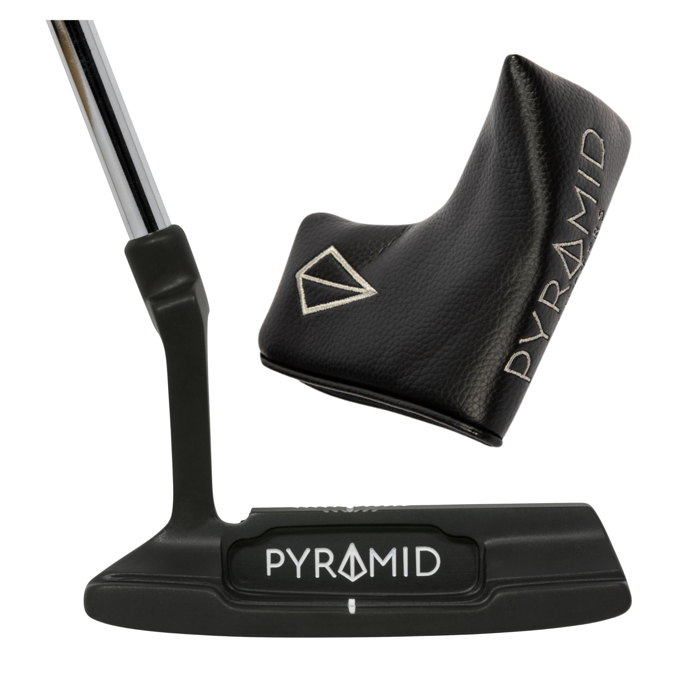 Pyramid Golf Putter for Improved Accuracy & Consistency – Gear Effect Grooves, High MOI, Precision Milled Face, Soft Feel Grip, Forgiveness on Mishits, Free Head Cover, Ideal for Inconsistent Stroke