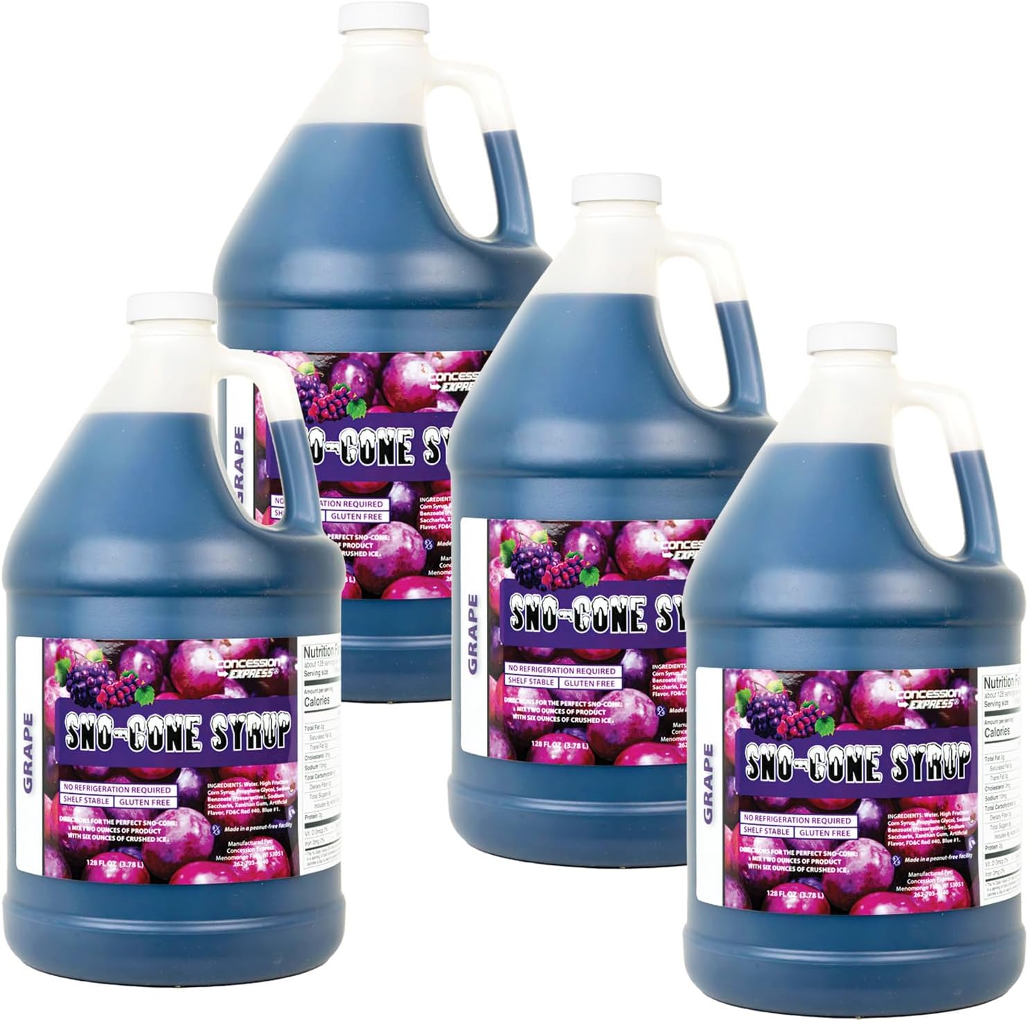 Grape Snow Cone & Shave Ice Syrup-case-4 Gallons