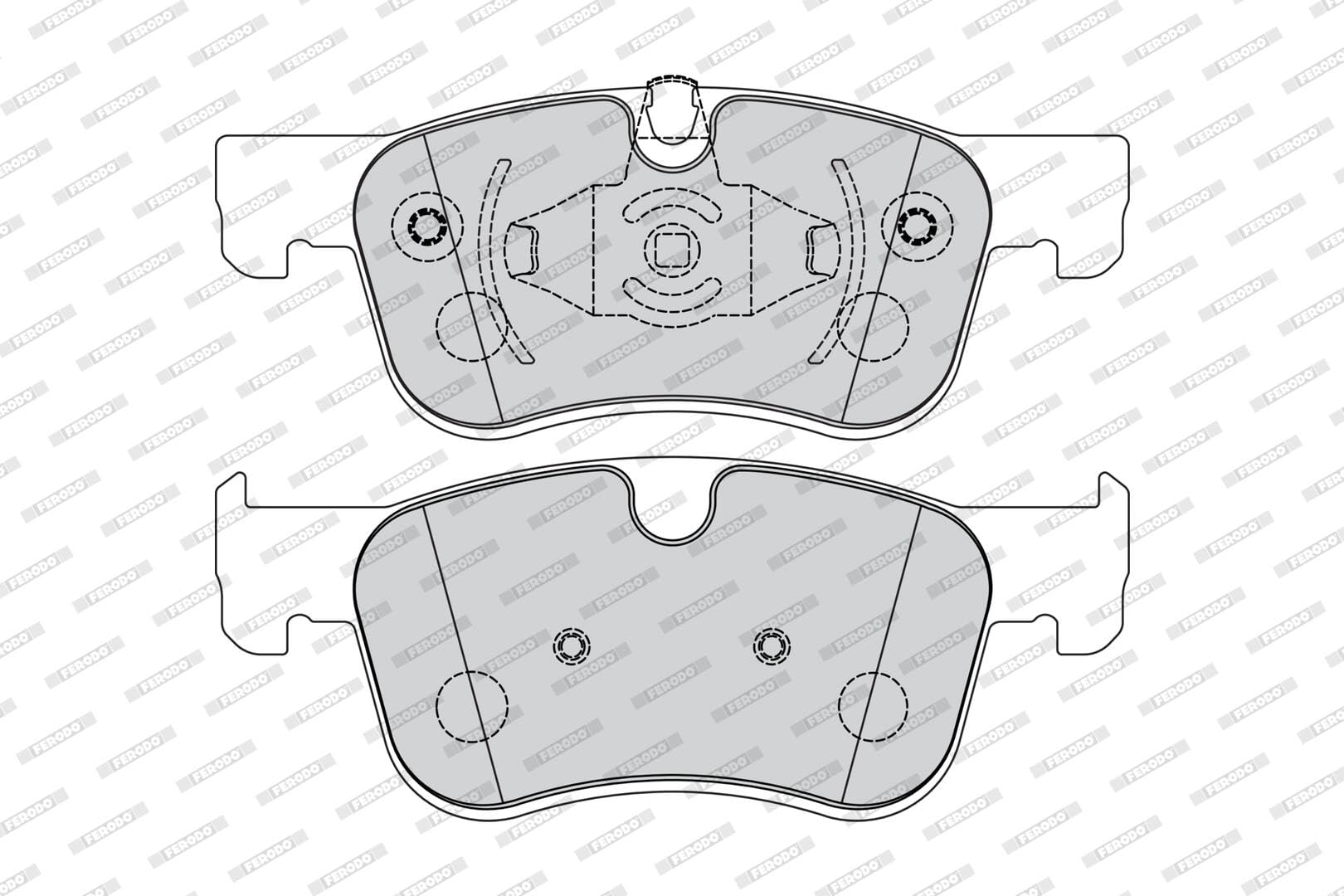 FERODO Plaquettes de freins Avant préparé pour l'indicateur d'usure sans accessoires FDB4679 Compatible avec CITROËN Berlingo II Van B9, PEUGEOT Partner III Van K9