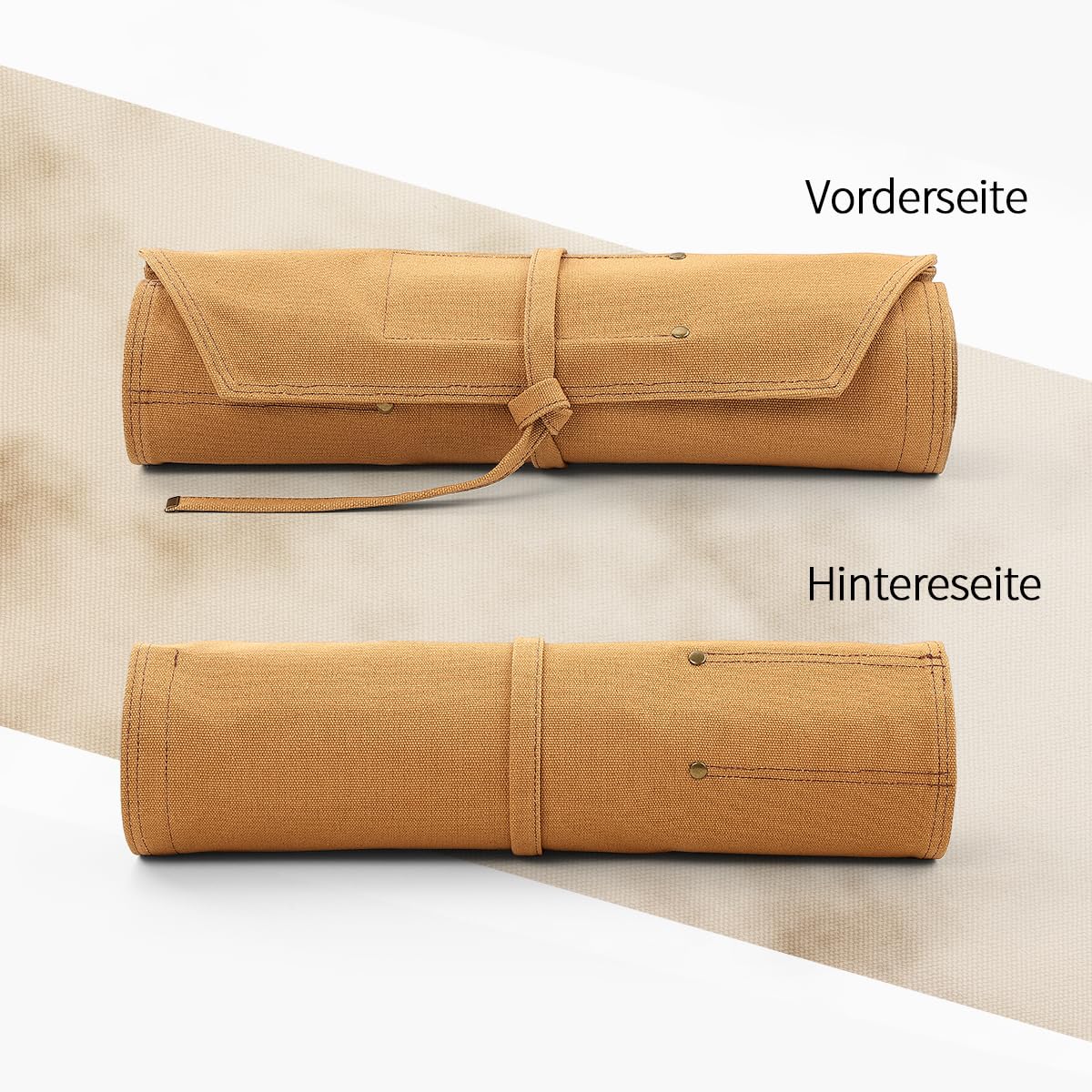 XINZUO Messertasche 78,5cmx41,5cm, Profi Koch Rolltasche, Universal Etui für Koch 8 Slots, 16oz verdickte Leinwand, können Küchenwerkzeuge halten, tragbare Messer-Werkzeugtasche (nur Tasche)