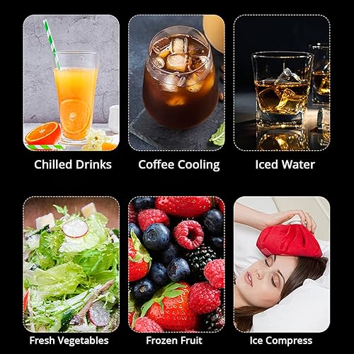 Miniatura 5 de Whiskey Stones - Paquete de 6 cubitos de hielo reutilizables de metal, tecnología de alta refrigeración, cubitos de hielo de acero inoxidable