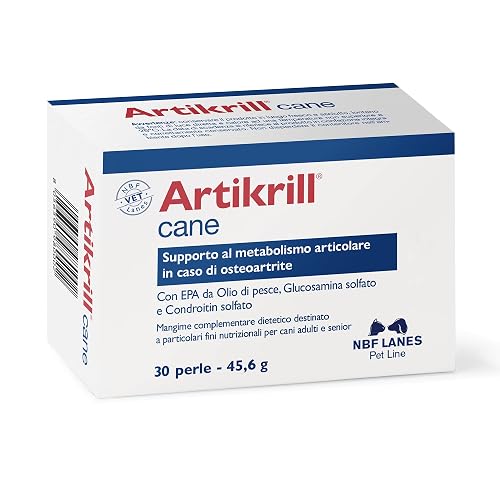 NBF Lanes - Artikrill Perro, 30 Perlas Apetibles, Apoyo Metabolismo Articular en Caso de Osteoartritis…
