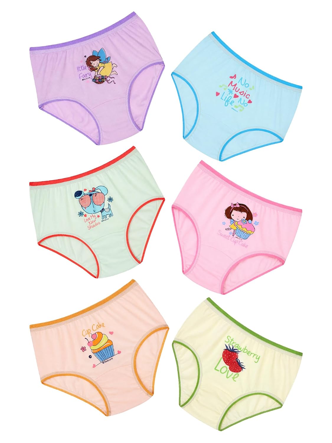Kids Girls Panty Ultrasoft Underwear 100% Cotton Soft Comfortable | Skin Friendly | Innerwear Pack of 6 Print May Vary - Review, Price and Buying Guide
