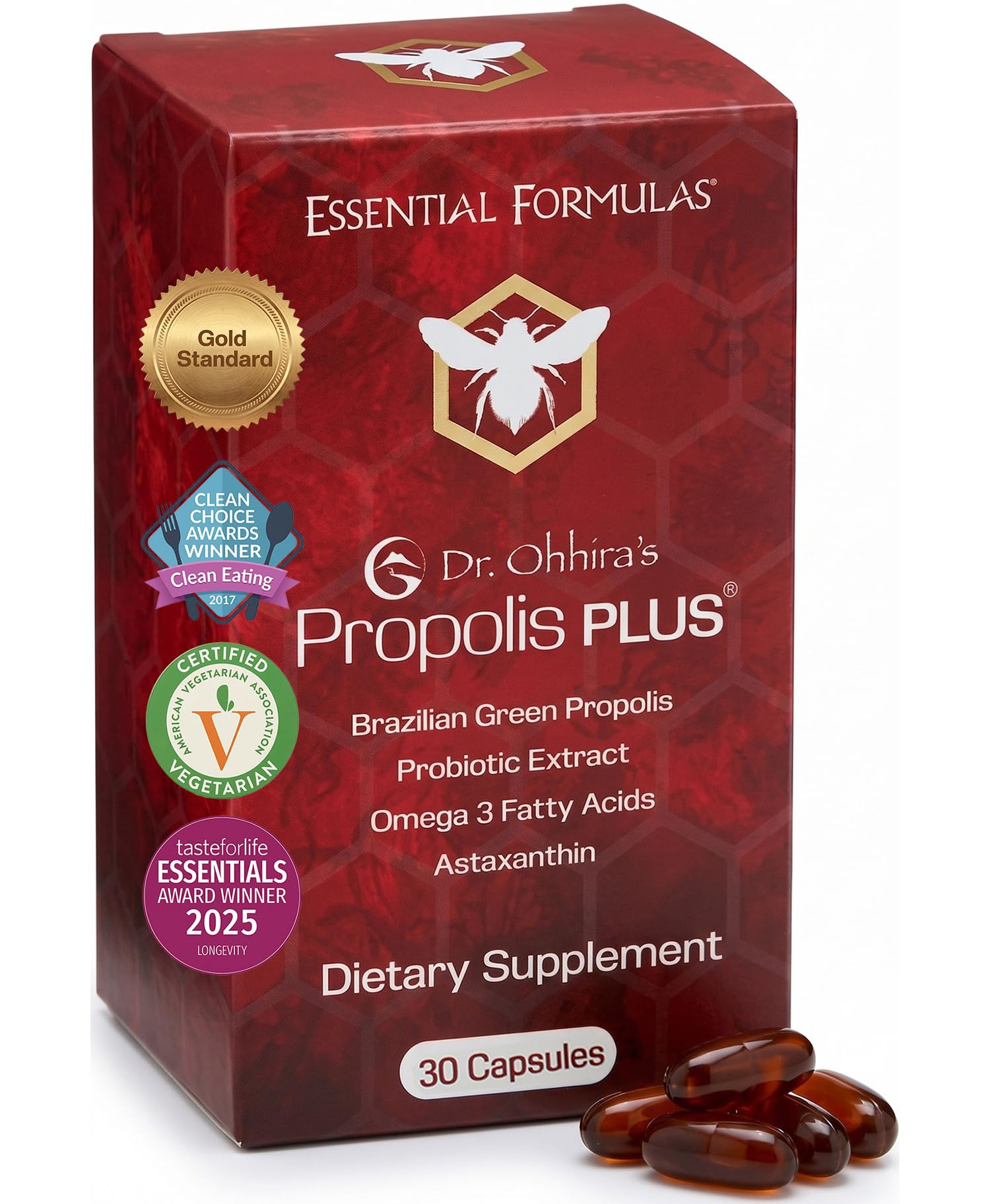 Amazon.com: Dr Ohhira's Propolis Plus Bee Propolis Capsules | Gold