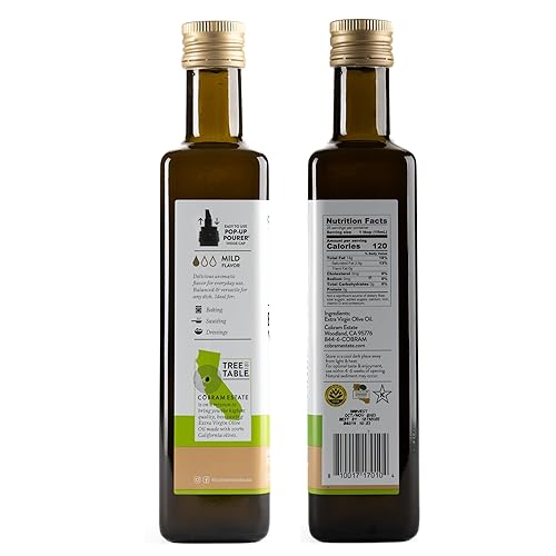Vista 7 de Cobram Estate Aceite de oliva virgen extra 100% californiano suave, primero prensado en frío, sin OMG, apto para dieta cetogénica, alto