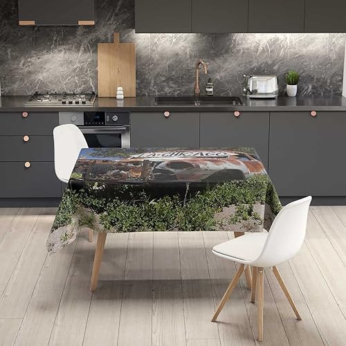 Vista 37 de Mantel de acuarela Redondo para Mesa De 4 Sillas Coral Verde Pálido Negro Mantel rústico Decoración de mesa 30 x 30 pulgadas Abstract_07