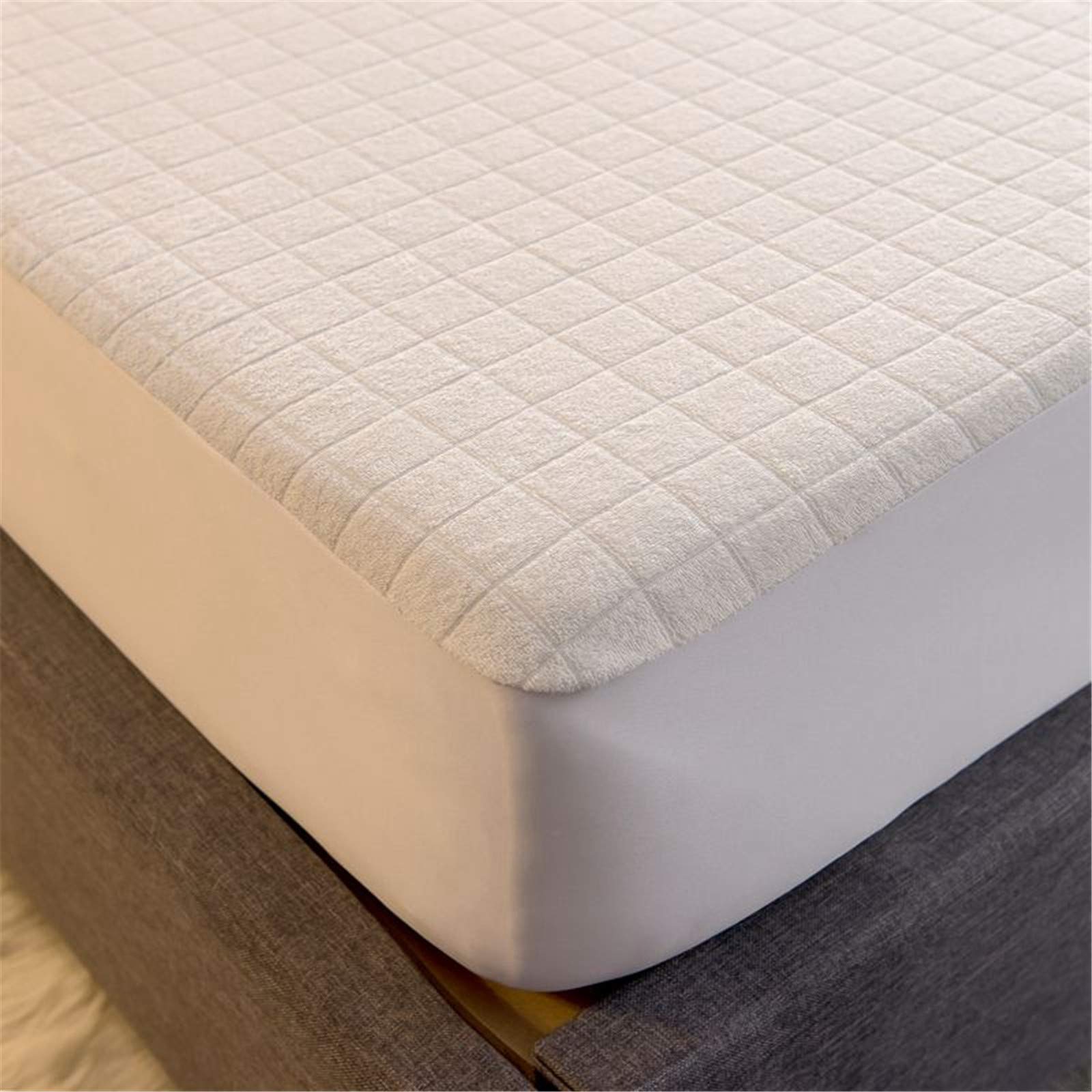 Ultra Suave 100% Tela de algodón Cubierta de colchón Impermeable Cubierta de colchón/Cuna/Transpirable,Blanco,200X220cm