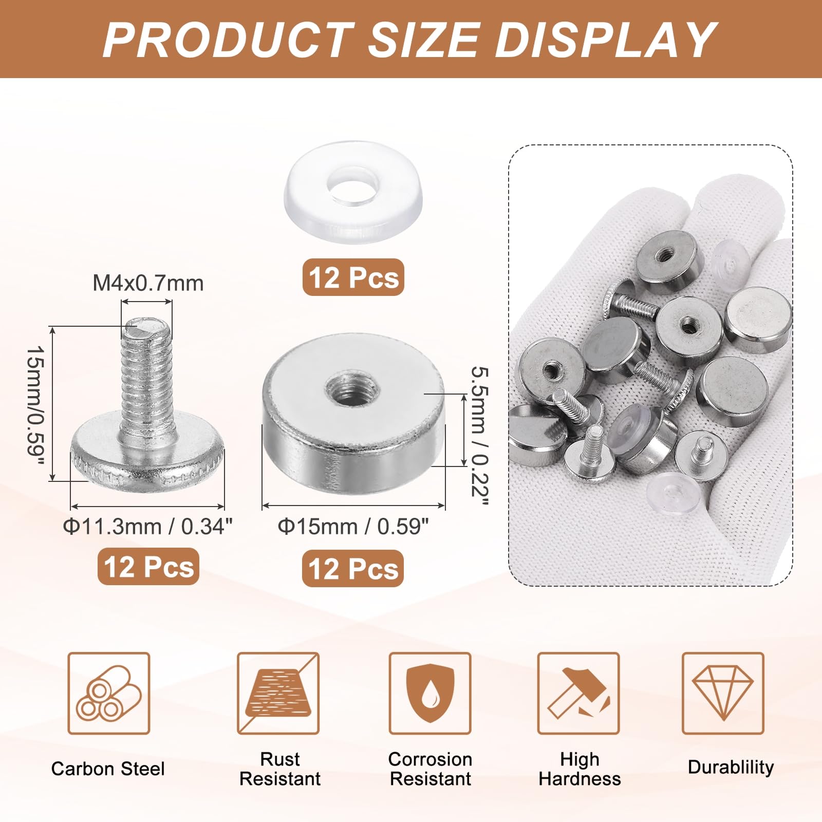 PATIKIL M4x0.7 Standoff Screws with Spacers - Image 2