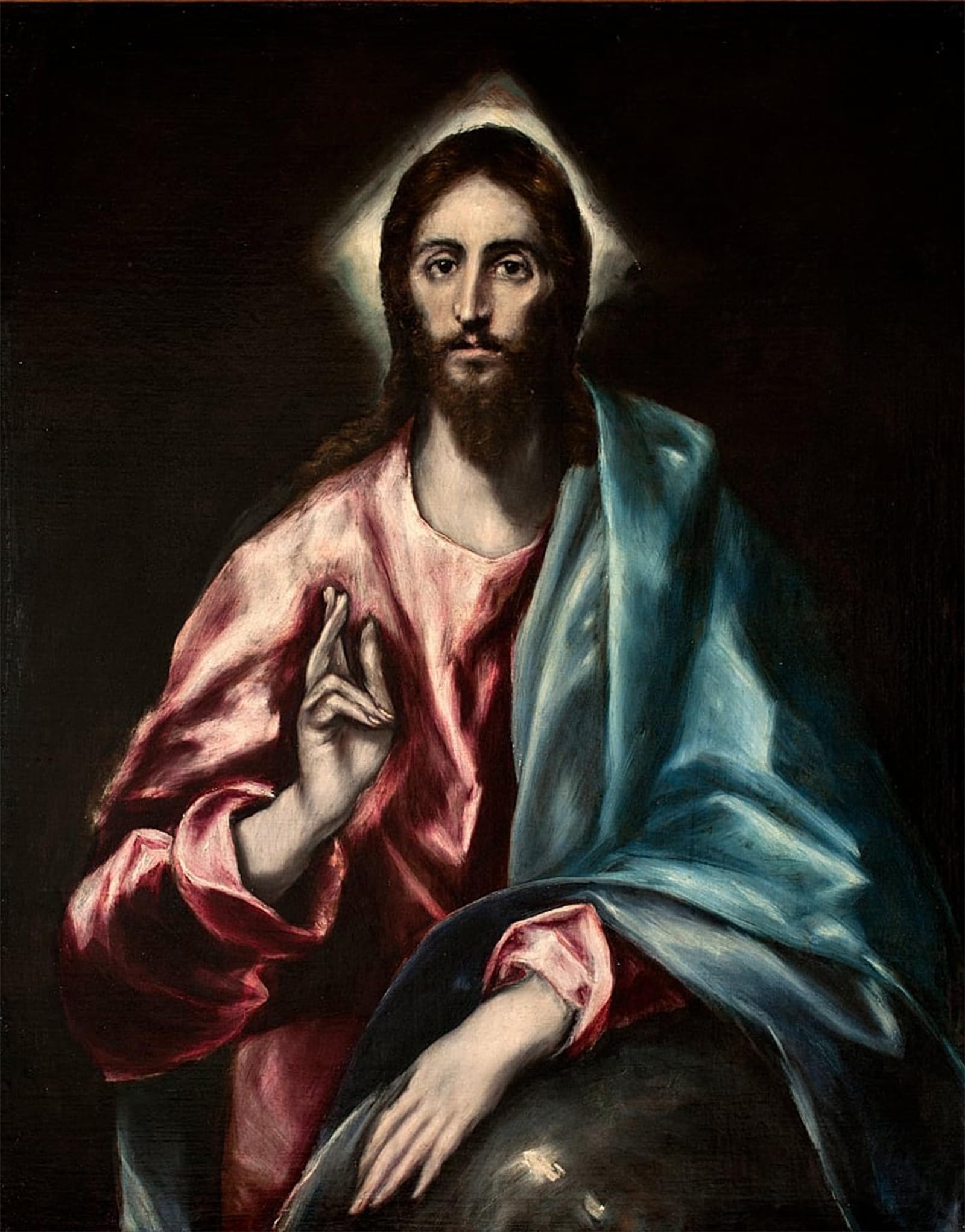 SERENDIPITP Vintage Picture Print on Canvas Wall Art Poster Salvator Mundi El Salvador by El Greco Artwork Print Poster for Wall Decor 60x90cm