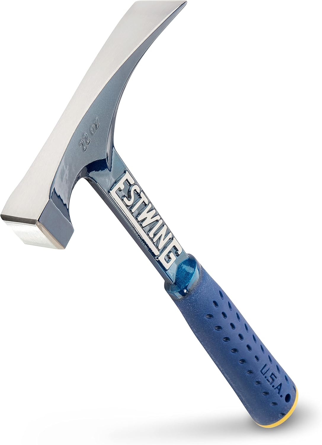 Bricklayer's/Mason's Hammer - 22 oz Masonry Tool with Forged Steel Construction