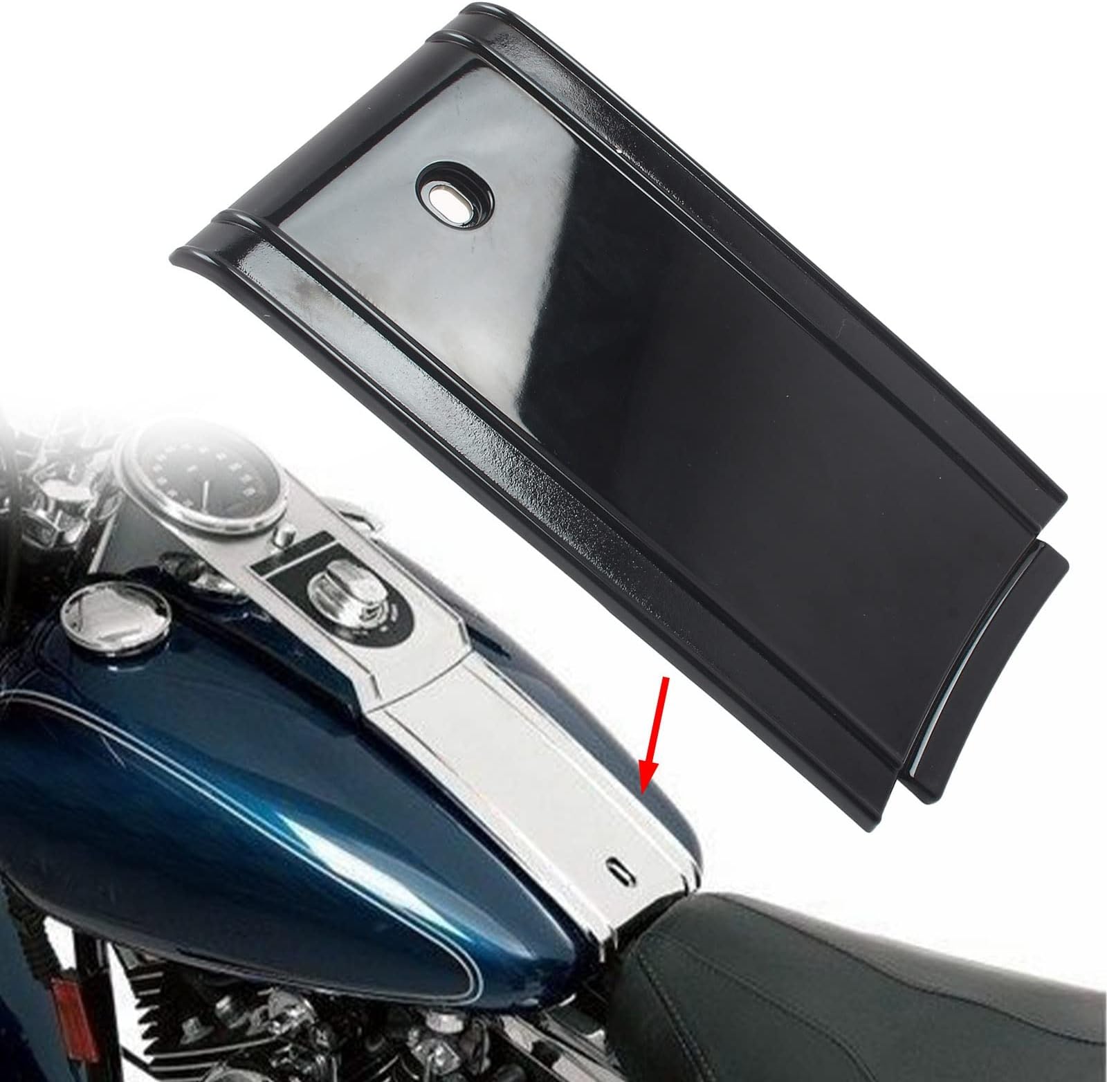 Chrome Black Lower Dash Panel Harley 1984-1999 Softail DS-373615 Drag Specialties