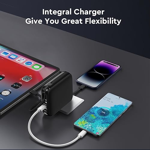 Miniatura 4 de Cargador portátil de 35 W con enchufe de pared, cargador portátil de energía para teléfono celular, 20000 mAh versión actualizada 2025, cargador