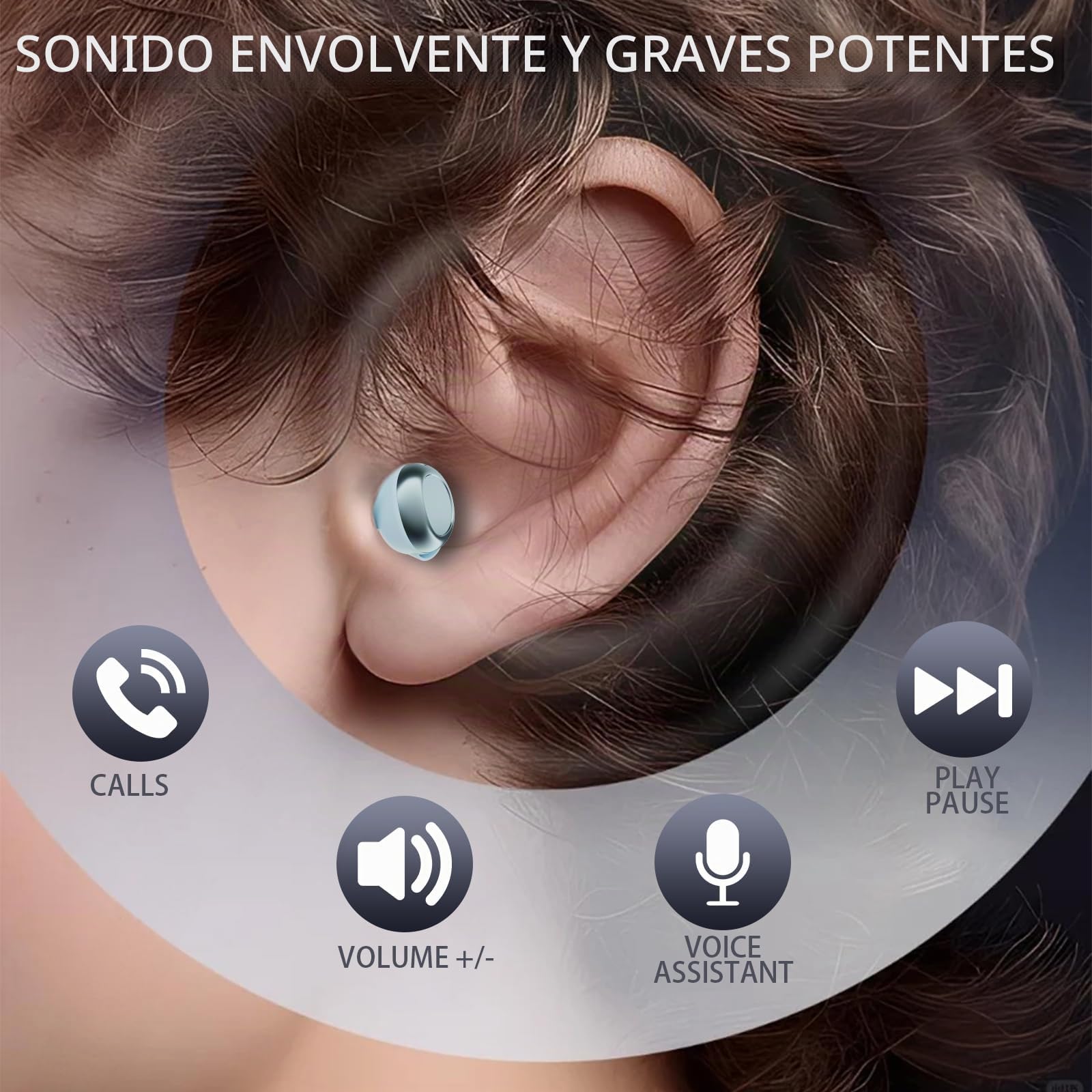 Doubc Mini auriculares para dormir Bluetooth 5.4, 2025, nuevos auriculares in-ear inalámbricos con 25 horas de duración de la batería, auriculares suaves para dormir, sonido suave, cómodo de llevar