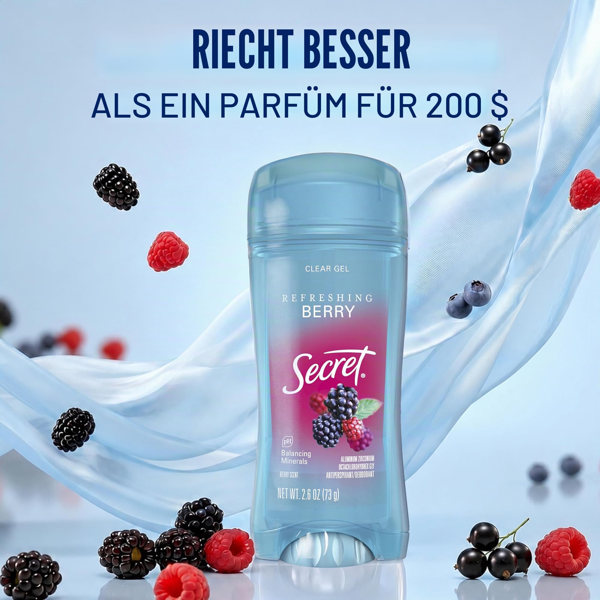 Secret Scent Expressions So Very Summerberry Clear Gel Antiperspirant/Deodorant, 160 ml (Pack of 2), So Very Summerberry, 150 ml