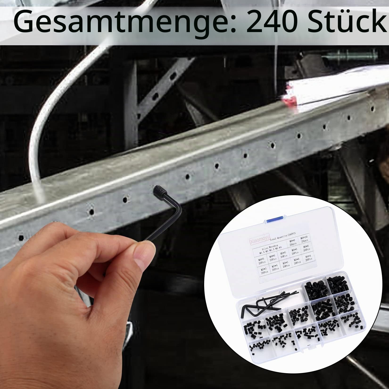 M6 M8 M10 bis M16 Zylinderschraube Innensechskant Hohl Schrauben