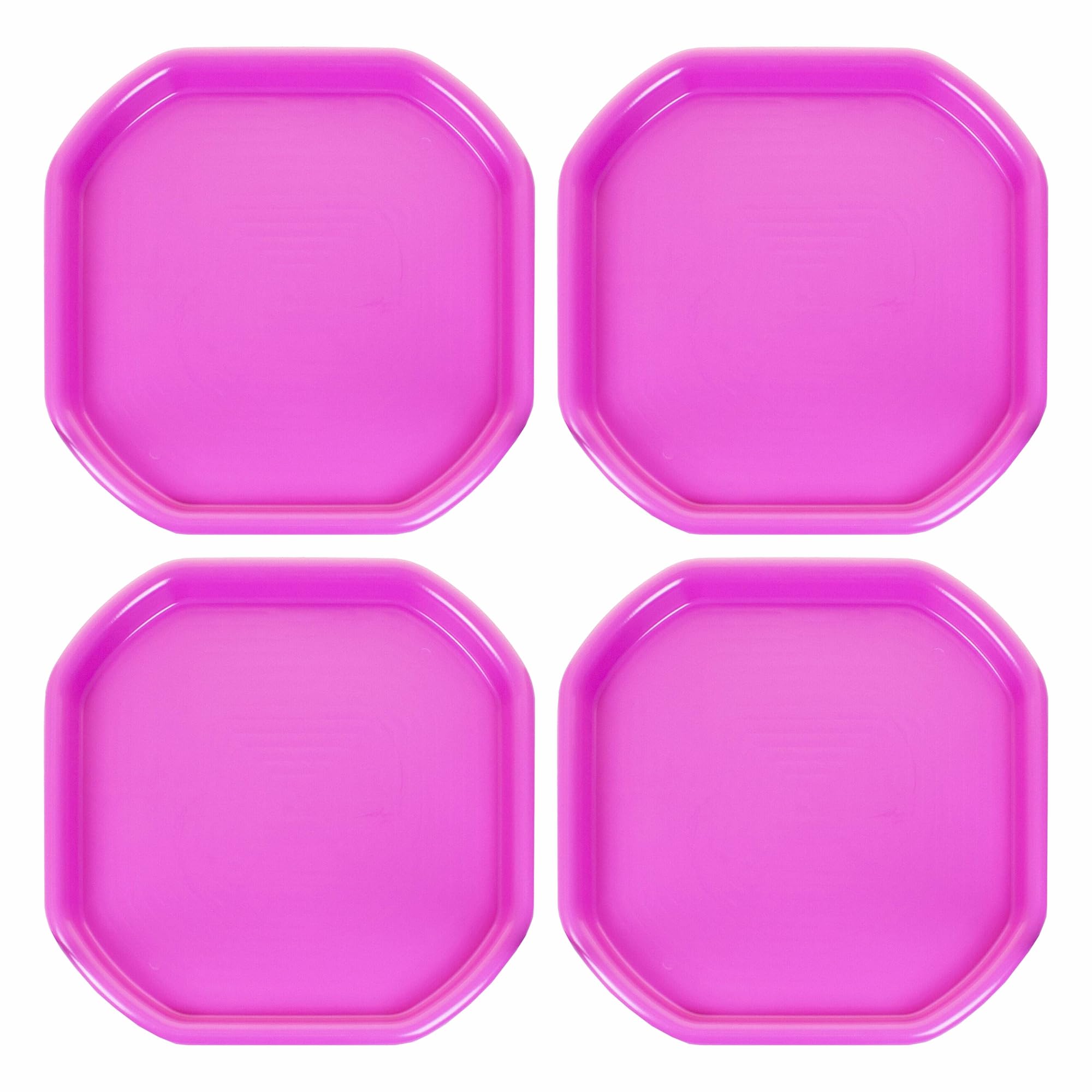 M1SS Small Mixing Tray 70cm x 70cm Octagonal Sand Pit Tray concrete and Mortar Mixing Tray Kids Messy Activities Plastic Tuff Spot Board Water Sand Activities Sand Plastering (Set Of 4, Pink)