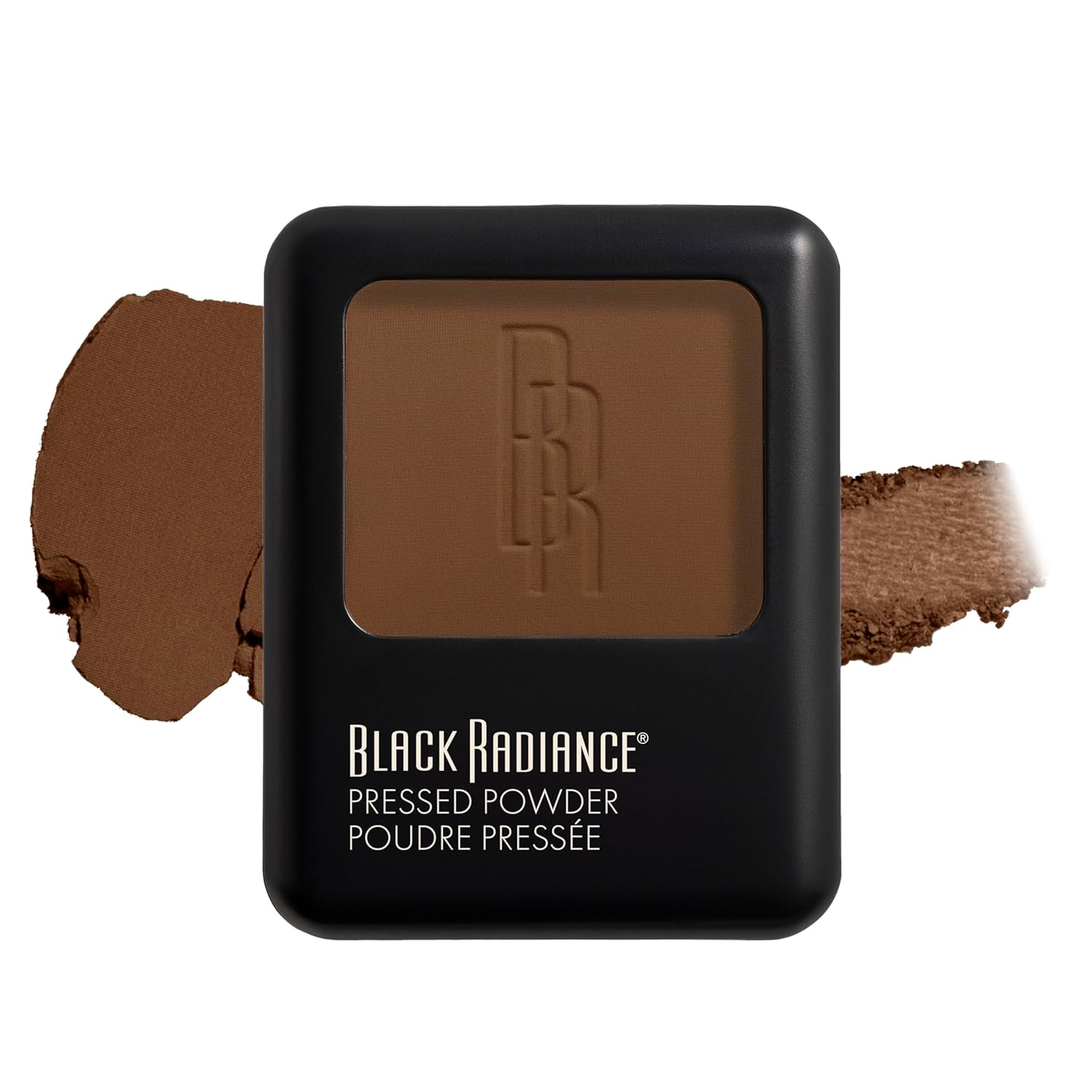 Black Radiance Pressed Powder, Pigment-Rich Matte Finish for Dark Skin Tones, Oil-Absorbing Compact with Mirror & Sponge – Rich Mahogany