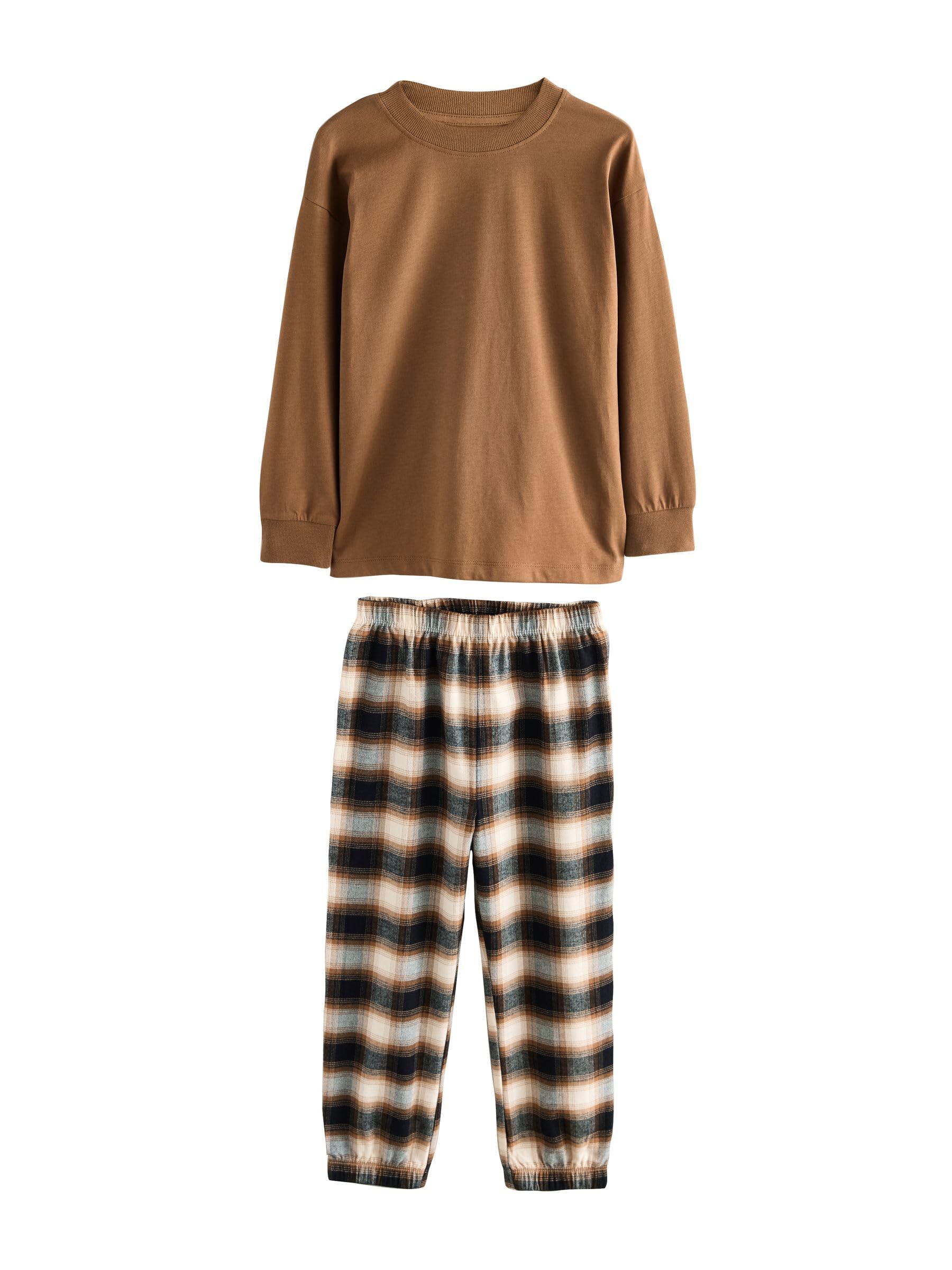NEXT Jungen Karierte Pyjamas aus Webstoff, 3er-Pack