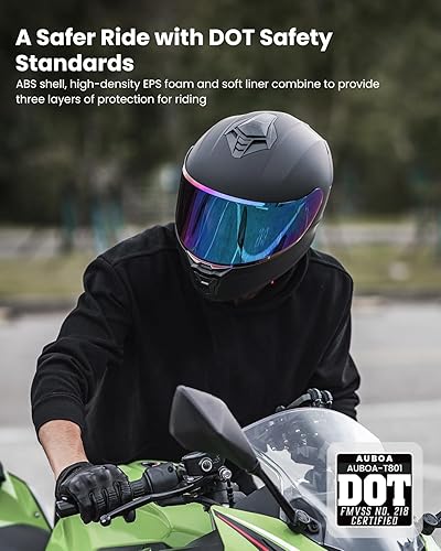 Miniatura 9 de Cascos de motocicleta de cara completa para adultos, hombres y mujeres, ligeros, casco de moto de calle, motociclismo, casco de moto con visera