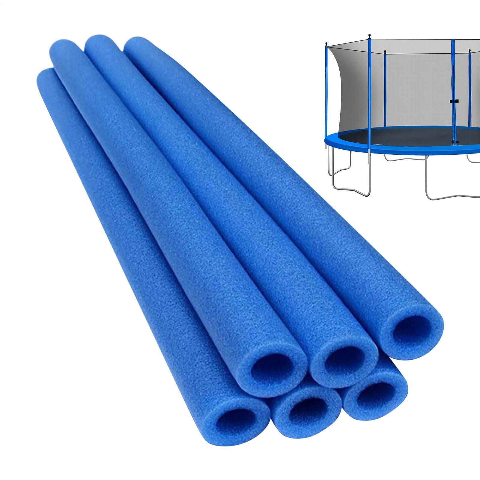 6pcs Trampoline Pole Foam Sleeves, 88cm Round Tubular Trampoline Bar Cover, Removable Trampolines Bar Replacement Parts, Rainproof Indoor And Outdoor Foam Mesh Frame For Family Friends