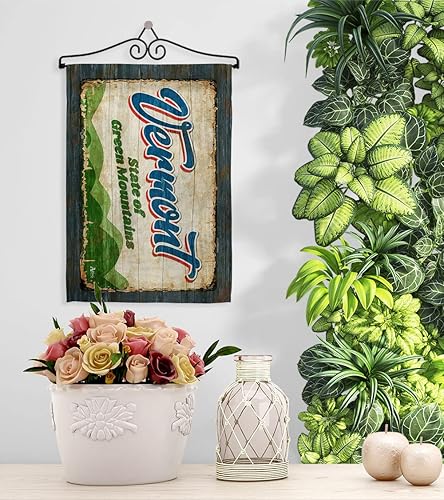 Miniatura 11 de Vermont - Juego de bandera vintage de jardín, colgador de pared de Estados Unidos, territorios de Estados Unidos, República de Estados Unidos, área