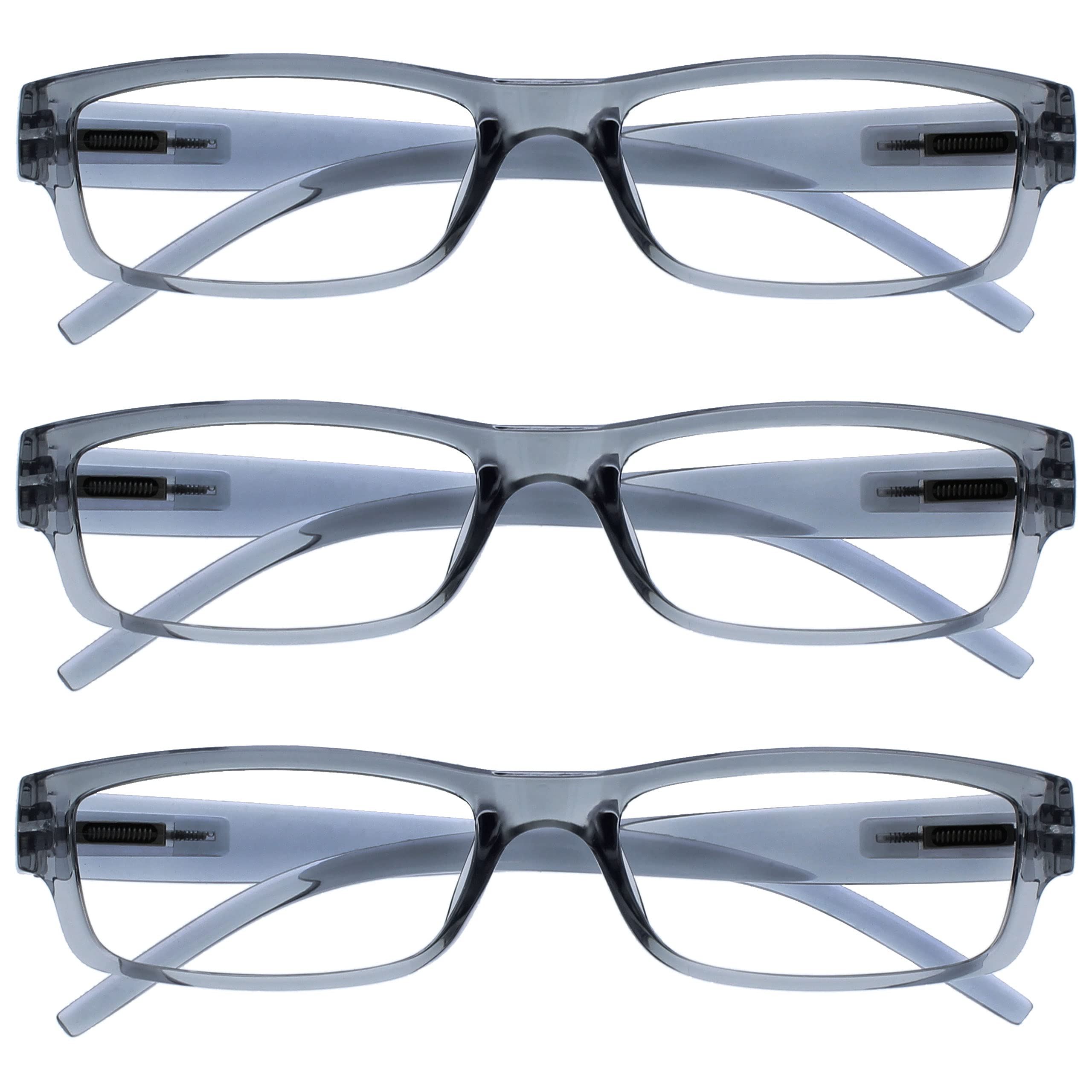 The Reading Glasses Company Gafas De Lectura Gris Ligero Cómodo Lectores Valor Pack 3 Estilo Diseñador Hombres Mujeres Uvr3Pk032Gr +3,00 3 Unidades 88 g