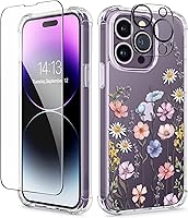 Vista 163 de GVIEWIN - Funda para iPhone 11 con protector de pantalla + protector de lente de cámara, cubierta protectora transparente suave de poliuretano