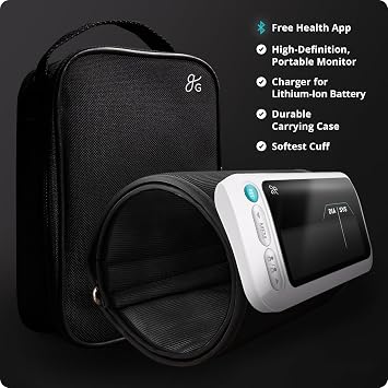 Greater Goods Bluetooth Blood Pressure Monitor with Automatic Upper Arm Cuff, App-Enabled for iOS and Android