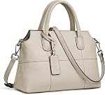 Kattee Medium Genuine Leather Top-Handle Bag Shoulder Handbags for Women, Soft Hobo Satchel Crossbody Bags Ladies Purses