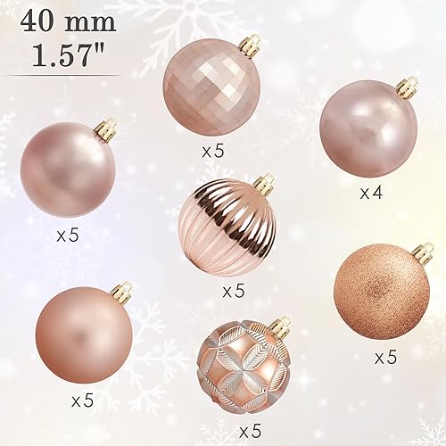 Miniatura 11 de AMS 2.36''/60mm 34ct Christmas Ball Large Ornaments Party Decorations Shatterproof Festival Pendant Hangings for Xmas Tree Decor (60mm, Purple)