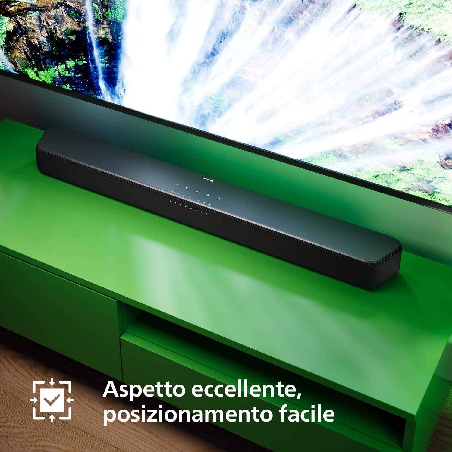 Philips TAB5309 Soundbar 2.1 con subwoofer wireless - 2.1 canali 240W, DTS Virtual X, Bluetooth 5.4, HDMI ARC, Connessione ottica e connettività USB - Grigio Scuro